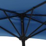 Sombrilla balcón semicircular palo aluminio azul 270x144x222 cm de vidaXL, Sombrillas - Ref: Foro24-312501, Precio: 49,04 €, ...