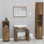 Set de muebles de baño madera contrachapada color roble ahumado de vidaXL, Muebles de baño - Ref: Foro24-815528, Precio: 64,8...