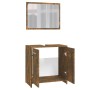 Set de muebles de baño madera contrachapada color roble ahumado de vidaXL, Muebles de baño - Ref: Foro24-815528, Precio: 64,8...