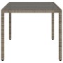 Mesa de jardín superficie de vidrio ratán PE gris 150x90x75 cm de vidaXL, Mesas de jardín - Ref: Foro24-365591, Precio: 135,4...