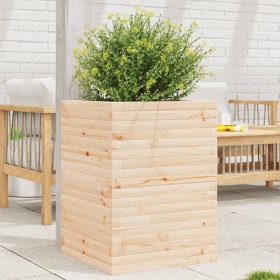 Jardinera de madera maciza de pino 50x50x68,5 cm de vidaXL, Maceteros y jardineras - Ref: Foro24-3282464, Precio: 140,92 €, D...