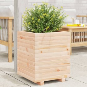 Jardinera madera maciza de pino 40x40x49,5 cm de vidaXL, Maceteros y jardineras - Ref: Foro24-3282509, Precio: 90,99 €, Descu...