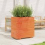 Solid wax brown pine wood planter 70x40x72 cm by vidaXL, Pots and planters - Ref: Foro24-3282631, Price: 197,69 €, Discount: %