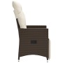 Garden recliner with brown synthetic rattan cushions by vidaXL, Garden chairs - Ref: Foro24-365660, Price: 119,99 €, Discount: %