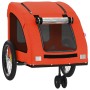 Haustier-Fahrradanhänger, Eisen-Oxford-Gewebe, Orange-Grau von vidaXL, Kinderwagen für Haustiere - Ref: Foro24-93970, Preis: ...