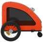 Haustier-Fahrradanhänger, Eisen-Oxford-Gewebe, Orange-Grau von vidaXL, Kinderwagen für Haustiere - Ref: Foro24-93970, Preis: ...