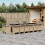 17-teiliges Garten-Essset mit beigen Kissen aus synthetischem Rattan von vidaXL, Gartensets - Ref: Foro24-3277835, Preis: 1,0...