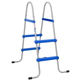 Ladder for raised pool steel and plastic 84 cm by vidaXL, Pool stairs and ramps - Ref: Foro24-4010325, Price: 55,03 €, Discou...