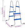 Ladder for raised pool steel and plastic 84 cm by vidaXL, Pool stairs and ramps - Ref: Foro24-4010325, Price: 55,03 €, Discou...