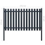 Anthracite powder coated steel fence panel 174.5x125 cm by vidaXL, fence panels - Ref: Foro24-146472, Price: 197,45 €, Discou...