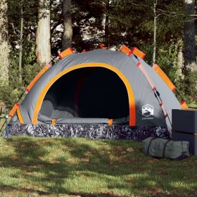 2 person quick opening gray and orange camping tent by vidaXL, tents - Ref: Foro24-4004163, Price: 57,41 €, Discount: %