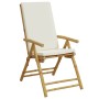 Folding bistro chairs with cushions 2 pcs cream white bamboo by vidaXL, Garden chairs - Ref: Foro24-365875, Price: 206,89 €, ...