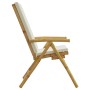 Folding bistro chairs with cushions 2 pcs cream white bamboo by vidaXL, Garden chairs - Ref: Foro24-365875, Price: 206,89 €, ...