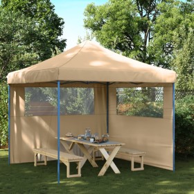 Pop-Up Folding Party Tent with 2 Beige Side Walls by vidaXL, Tents and gazebos - Ref: Foro24-4004921, Price: 129,99 €, Discou...