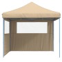 Tienda de fiesta plegable Pop-Up con 2 paredes laterales beige de vidaXL, Carpas y cenadores - Ref: Foro24-4004921, Precio: 1...