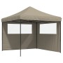 Tienda de fiesta plegable Pop-Up con 2 paredes laterales taupe de vidaXL, Carpas y cenadores - Ref: Foro24-4004923, Precio: 1...