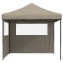 Pop-Up folding party tent with 2 taupe side walls by vidaXL, Tents and gazebos - Ref: Foro24-4004923, Price: 123,94 €, Discou...