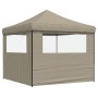 Tienda de fiesta plegable Pop-Up con 2 paredes laterales taupe de vidaXL, Carpas y cenadores - Ref: Foro24-4004923, Precio: 1...