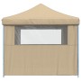 Tienda de fiesta plegable Pop-Up con 4 paredes laterales beige de vidaXL, Carpas y cenadores - Ref: Foro24-4004928, Precio: 1...