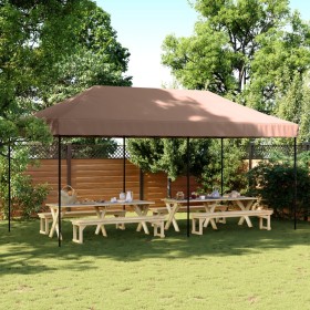 Brown Pop-Up Folding Party Tent 580x292x315 cm by vidaXL, Tents and gazebos - Ref: Foro24-4004940, Price: 177,99 €, Discount: %