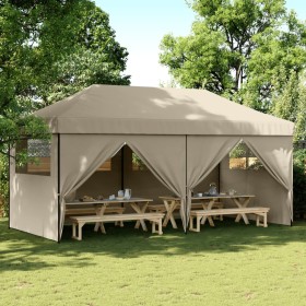 Pop-Up folding party tent with 4 taupe side walls by vidaXL, Tents and gazebos - Ref: Foro24-4004954, Price: 283,99 €, Discou...