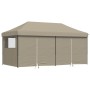 Pop-Up folding party tent with 4 taupe side walls by vidaXL, Tents and gazebos - Ref: Foro24-4004954, Price: 312,31 €, Discou...