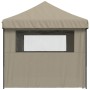 Pop-Up folding party tent with 4 taupe side walls by vidaXL, Tents and gazebos - Ref: Foro24-4004954, Price: 312,31 €, Discou...