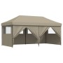 Tienda de fiesta plegable Pop-Up con 4 paredes laterales taupe de vidaXL, Carpas y cenadores - Ref: Foro24-4004954, Precio: 3...