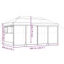 Pop-Up folding party tent with 4 taupe side walls by vidaXL, Tents and gazebos - Ref: Foro24-4004954, Price: 312,31 €, Discou...