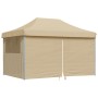 Pop-Up Folding Party Tent with 4 Beige Side Walls by vidaXL, Tents and gazebos - Ref: Foro24-4004975, Price: 174,31 €, Discou...