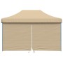 Pop-Up Folding Party Tent with 4 Beige Side Walls by vidaXL, Tents and gazebos - Ref: Foro24-4004975, Price: 174,31 €, Discou...