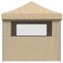 Pop-Up Folding Party Tent with 4 Beige Side Walls by vidaXL, Tents and gazebos - Ref: Foro24-4004975, Price: 174,31 €, Discou...