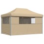 Pop-Up Folding Party Tent with 4 Beige Side Walls by vidaXL, Tents and gazebos - Ref: Foro24-4004975, Price: 174,31 €, Discou...