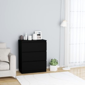 Aparador de madera contrachapada negro 60x35x76 cm de vidaXL, Aparadores - Ref: Foro24-801383, Precio: 67,61 €, Descuento: %