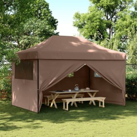 Pop-Up Folding Party Tent with 4 Side Walls Brown by vidaXL, Tents and gazebos - Ref: Foro24-4004980, Price: 188,69 €, Discou...