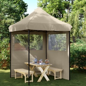 Tienda de fiesta plegable Pop-Up con 2 paredes laterales taupe de vidaXL, Carpas y cenadores - Ref: Foro24-4004994, Precio: 1...