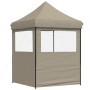 Pop-Up folding party tent with 2 taupe side walls by vidaXL, Tents and gazebos - Ref: Foro24-4004994, Price: 136,99 €, Discou...