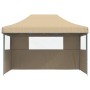 Tienda de fiesta plegable Pop-Up con 3 paredes laterales beige de vidaXL, Carpas y cenadores - Ref: Foro24-4005015, Precio: 1...