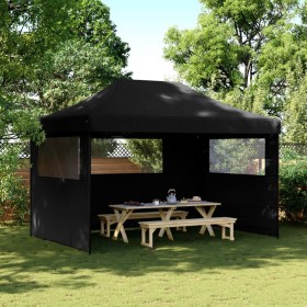 Tienda de fiesta plegable Pop-Up con 3 paredes laterales negra de vidaXL, Carpas y cenadores - Ref: Foro24-4005022, Precio: 1...