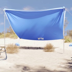 Toldo de playa con anclas de arena azul 304x300 cm de vidaXL, Tiendas de campaña - Ref: Foro24-4008644, Precio: 93,92 €, Desc...