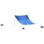 Beach awning with blue sand anchors 304x300 cm by vidaXL, tents - Ref: Foro24-4008644, Price: 93,99 €, Discount: %