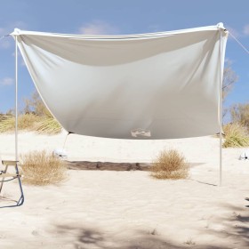 Beach awning with gray sand anchors 304x300 cm by vidaXL, tents - Ref: Foro24-4008646, Price: 93,99 €, Discount: %