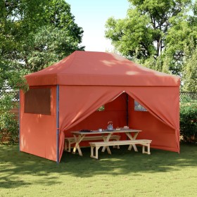 Pop-Up Folding Party Tent 4 Terracotta Side Walls by vidaXL, Tents and gazebos - Ref: Foro24-4005029, Price: 176,72 €, Discou...