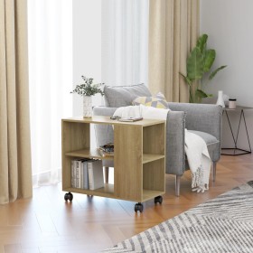 Oak-colored plywood side table 70x35x55 cm by vidaXL, Side tables - Ref: Foro24-802123, Price: 46,90 €, Discount: %