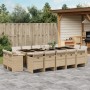 Garten-Essgruppe mit Kissen, 15-teilig, beiges synthetisches Rattan von vidaXL, Gartensets - Ref: Foro24-3277821, Preis: 1,00...