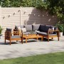 Gartensofa-Set mit Kissen 5-teilig aus massivem Akazienholz von vidaXL, Gartensets - Ref: Foro24-3214862, Preis: 626,16 €, Ra...