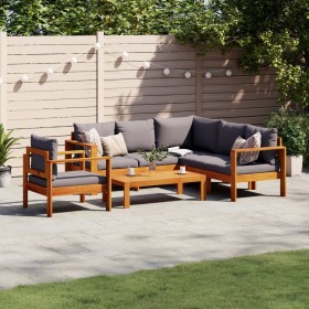 Garden sofa set with cushions 5 pieces solid acacia wood by vidaXL, Garden sets - Ref: Foro24-3214862, Price: 626,16 €, Disco...