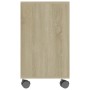 Mesa auxiliar de madera contrachapada color roble 70x35x55 cm de vidaXL, Mesas auxiliares - Ref: Foro24-802123, Precio: 46,90...