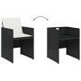 Set de comedor jardín 11 pzas con cojines ratán sintético negro de vidaXL, Conjuntos de jardín - Ref: Foro24-3277802, Precio:...