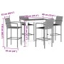 Garden table and stools 5 pcs acacia wood PE rattan black by vidaXL, Garden sets - Ref: Foro24-3295289, Price: 357,22 €, Disc...